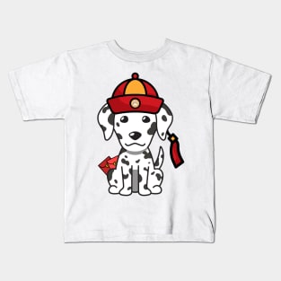 Cute dalmatian ready for lunar new year Kids T-Shirt